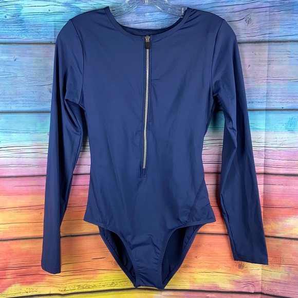 Jantzen Swim Jantzen Sporty Solids Long Sleeved Swimsuit Poshmark